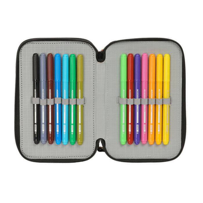 Safta Trousse Triple 37 Pcs 12,5x19,5x5,5Cm