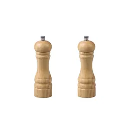 Fackelmann FM Professional - Lot de 2 moulins à poivre et sel manuels en bois avec mécanisme céramique - 18 cm