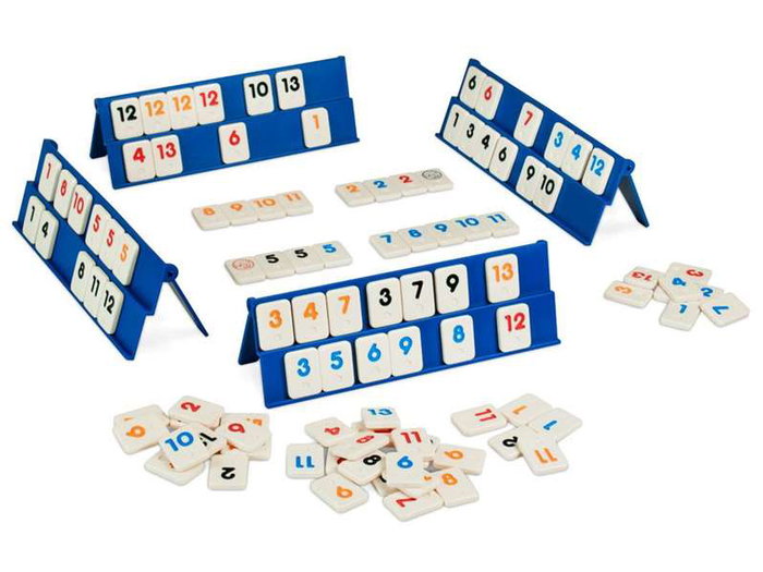 Cayro - Jeu Rummikub Classic en Sac Petit - Jeu de Société pour 4 Joueurs - Fichas 1,8x2,5x0,4 cm