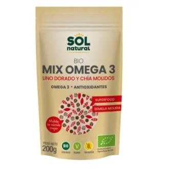 SOLNATURAL Mix Omega 3 Lino-Chia Moulues 200g Bio SOLNATURAL Mix Omega 3 Lino-Chia Moulues 200g Bio