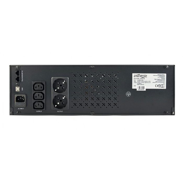 Système d'Alimentation Sans Interruption Interactif GEMBIRD UPS-RACK-2000 1200 W Système d'Alimentation Sans Interruption Interactif GEMBIRD UPS-RACK-2000 1200 W