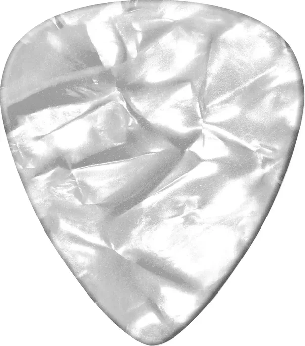 DUNLOP Pack de 12 médiators Genuine Celluloid blanc perlé - Heavy
