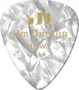DUNLOP Pack de 12 médiators Genuine Celluloid blanc perlé - Heavy