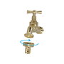 WOLFPACK LINEA PROFESIONAL Grifo Curvo en Laiton Poli avec Raccord 1/2'' - 3/4''