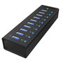 Icy ICY BOX IB-AC6110 Hub USB 3.0 à 10 ports, Noir