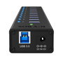 Icy ICY BOX IB-AC6110 Hub USB 3.0 à 10 ports, Noir