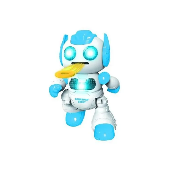 Lexibook Powerman Shoot Robot Programmable Télédirigé avec Danse, Musique et Lancement de Disques en Mousse
