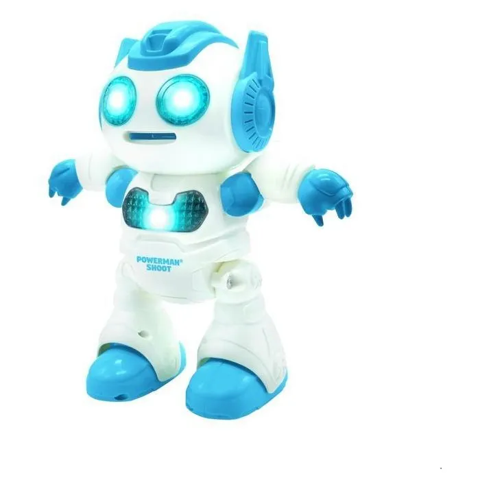 Lexibook Powerman Shoot Robot Programmable Télédirigé avec Danse, Musique et Lancement de Disques en Mousse