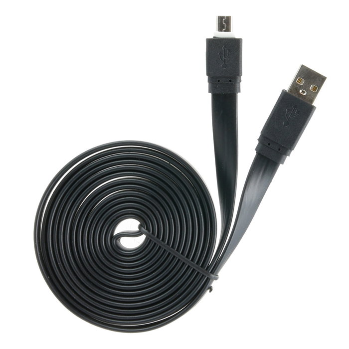 Be Mix Câble USB Plat 2 m avec Port de Chargeur Universel