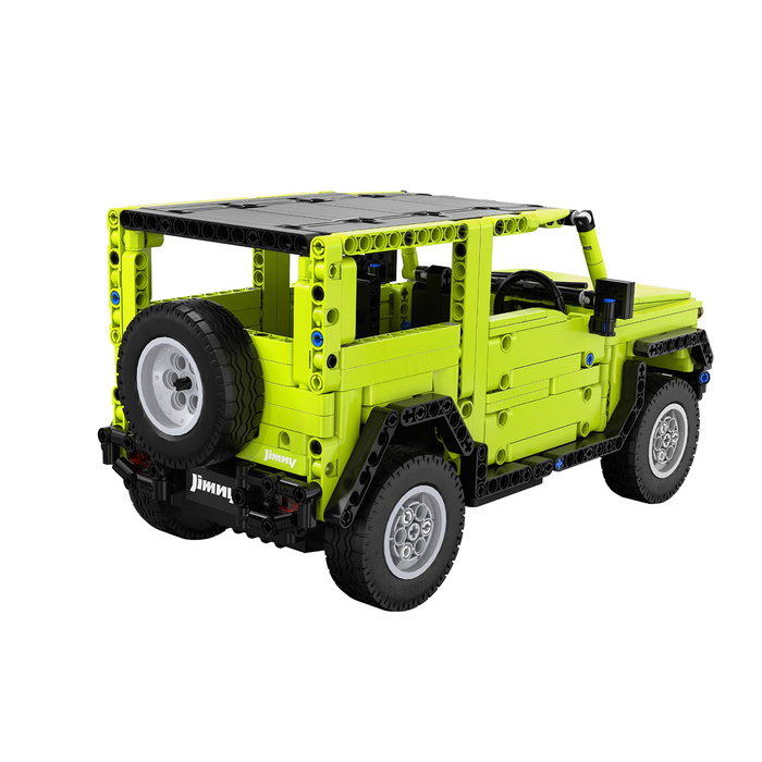 CADA Suzuki Jimny 1:12 App + RC - Voiture radiocommandée programmable via Bluetooth, 4 modes de contrôle, éclairage, 579 pièces - Marque: DEQUBE