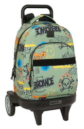 Safta Graffiti Zone Sac à dos compact avec roues évolutif externe 33x45x22 cm