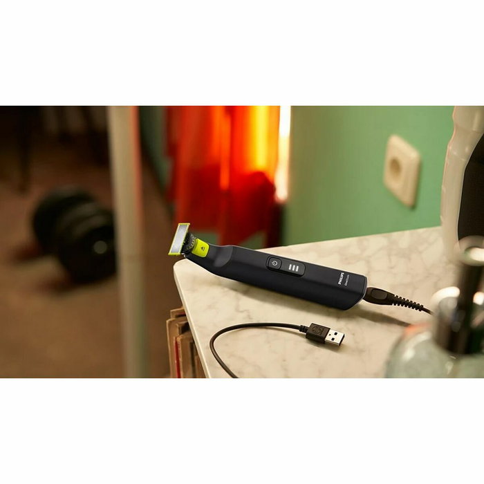 Philips OneBlade Pro 360 QP6542/15 - Tondeuse Visage et Corps - Noir sur Vert