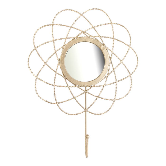 Home Deco Factory Miroir Décoratif avec Patère Doré