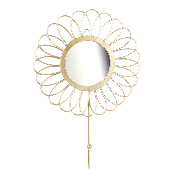 Home Deco Factory Miroir Décoratif avec Patère Doré