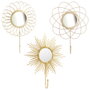 Home Deco Factory Miroir Décoratif avec Patère Doré