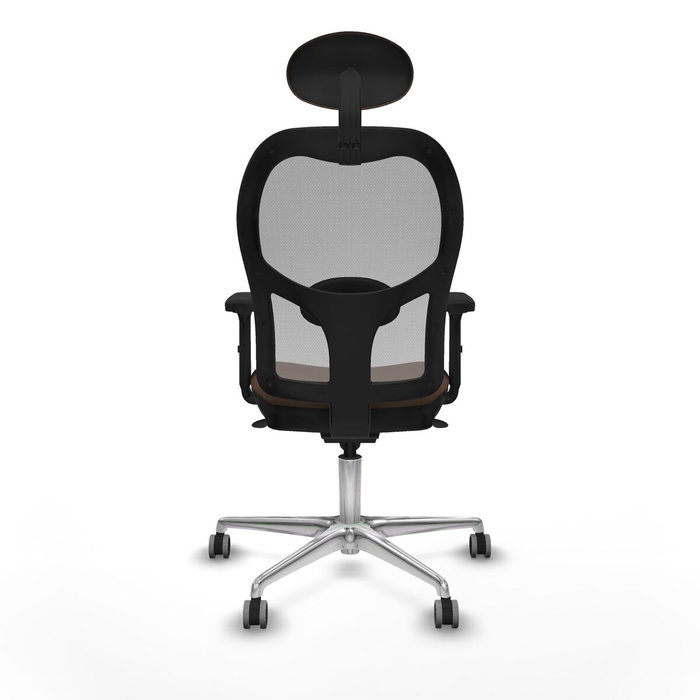 Piqueras y Crespo Chaise de Bureau Jorquera avec Appui-tête Gris Brun foncé Piqueras y Crespo Chaise de Bureau Jorquera avec Appui-tête Gris Brun foncé