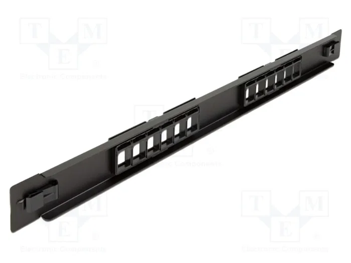 DELOCK Panneau de brassage Keystone 12 ports 1U 19 pouces noir