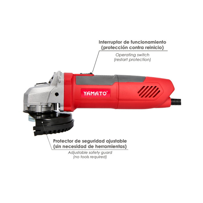 YAMATO Amoladora 1200 W 115 mm avec vitesse variable YAMATO Amoladora 1200 W 115 mm avec vitesse variable