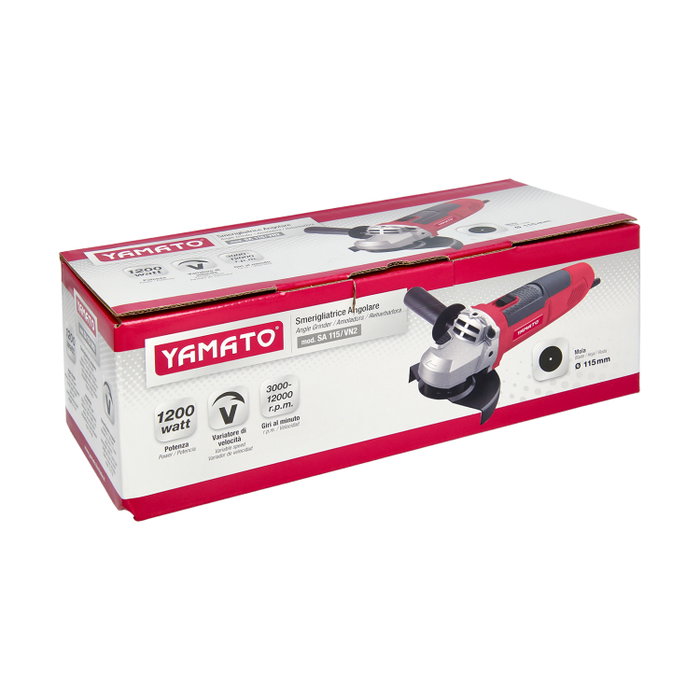 YAMATO Amoladora 1200 W 115 mm avec vitesse variable YAMATO Amoladora 1200 W 115 mm avec vitesse variable