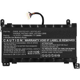 CoreParts Batterie pour HP 65.12Wh Li-ion 14.8V 4400mAh 16 broches