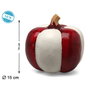 BigBuy Carnival Citrouille Décorative Rouge et Blanche 15 cm