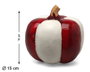 BigBuy Carnival Citrouille Décorative Rouge et Blanche 15 cm