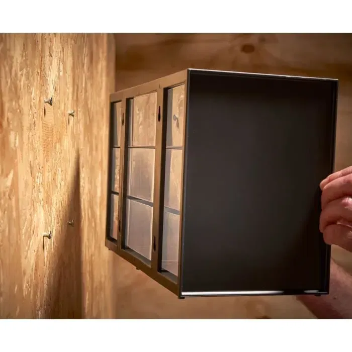 Stanley Casier de rangement 1-93-978, 9 compartiments en plastique gris pour outils et accessoires