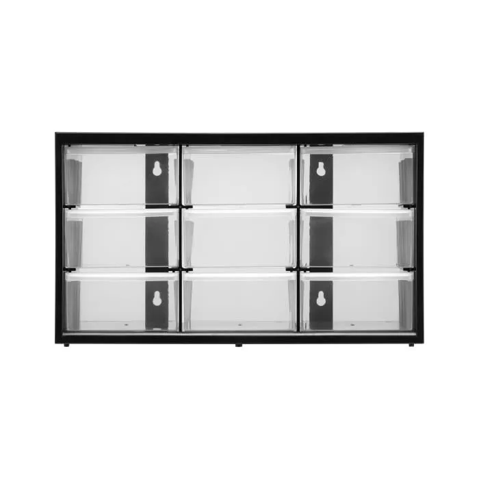 Stanley Casier de rangement 1-93-978, 9 compartiments en plastique gris pour outils et accessoires