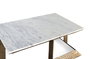 GINER Y COLOMER Table centrale design avec plateau en marbre et base en aluminium, 107 x 60 x 40 cm, blanc et doré