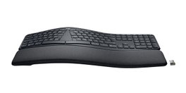 Logitech ERGO K860 Clavier ergonomique sans fil bipartie avec repose-poignet, connectivité Logi Bolt et Bluetooth, compatible Mac et Windows - Clavier azerty français