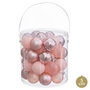 BigBuy Home Boules de Noël Rose Plastique Ø 5 cm (40 Unités) inevitable
