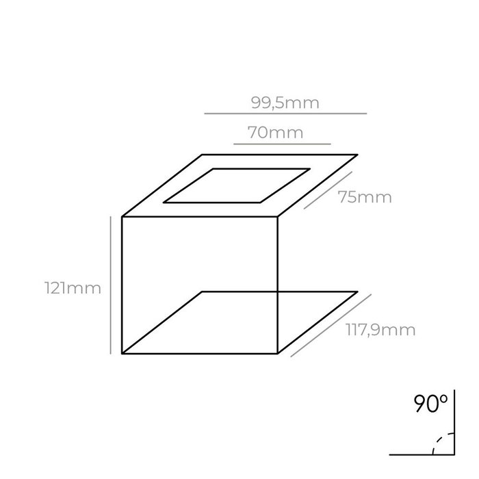 Compossar Expositeur en methacrylate transparent modèle D pour articles 117,9x70x121 mm
