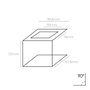Compossar Expositeur en methacrylate transparent modèle D pour articles 117,9x70x121 mm