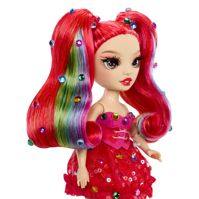 Rainbow High Poupée Mannequin Be Dazzling Vivienne Rouge 28 cm avec Pierres Précieuses Scintillantes et Accessoires