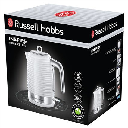 Russell Hobbs 24360-70 Bouilloire électrique Inspire 1,7 L avec bec verseur de précision, ébullition rapide et ergonomique