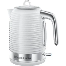 Russell Hobbs Bouilloire électrique Inspire 24360-70, 1.7L, ébullition rapide, filtre anti-calcaire, design blanc brillant