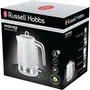 Russell Hobbs Bouilloire électrique Inspire 24360-70, 1.7L, ébullition rapide, filtre anti-calcaire, design blanc brillant