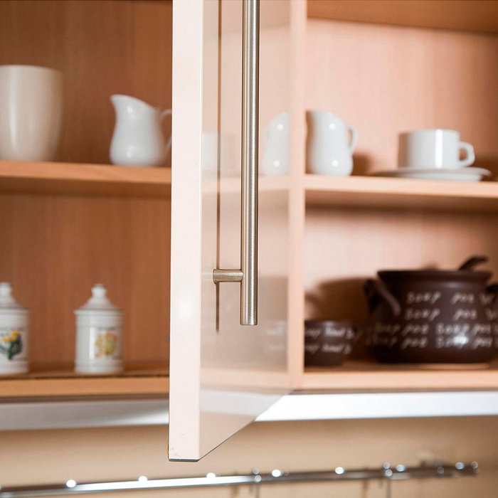 Rei Tirador de meuble type poignée modèle 891h acier inoxydable finition aluminium 96 mm