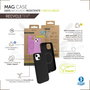 Muvit Recycletek Coque Liquid Silicone MagSafe pour iPhone, protection recyclée 100%, charge sans fil 15W, compatible Qi