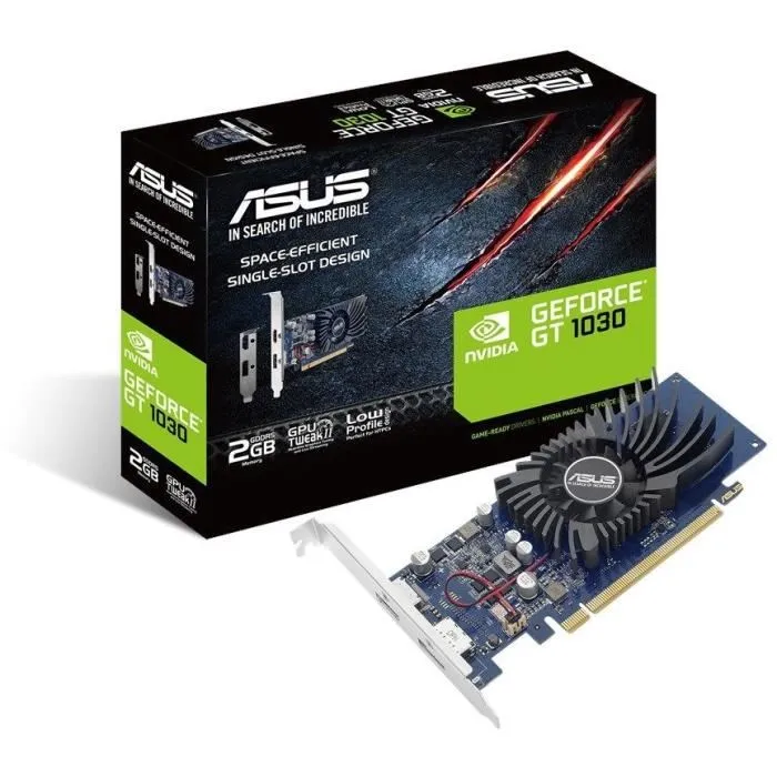 Carte Graphique Asus GT1030-2G-BRK NVIDIA GeForce GT 1030 GDDR5 Carte Graphique Asus GT1030-2G-BRK NVIDIA GeForce GT 1030 GDDR5