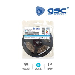 GSC Evolution Rouleau LED SMD2835 Bleu 5m 6W IP20 24V