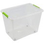Art Plast Boîte de rangement transparente multiusage avec roues 60 L