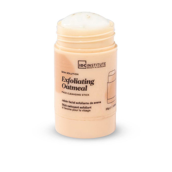 IDC Exfoliant Nettoyant Visage en Barre à l'Avoine 25 g - Exfoliant Doux pour Pelle Sensible, Nettoie et Lisse