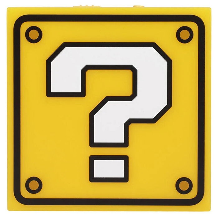 PALADONE Lampe Question Block Super Mario, Décorative, 19 cm, Lumière Jaune, Alimentation USB ou 3x AAA
