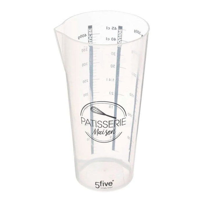 5Five Verre mesureur transparent 500 ml en polypropylène 8,5 x 8 x 16,5 cm 5Five Verre mesureur transparent 500 ml en polypropylène 8,5 x 8 x 16,5 cm