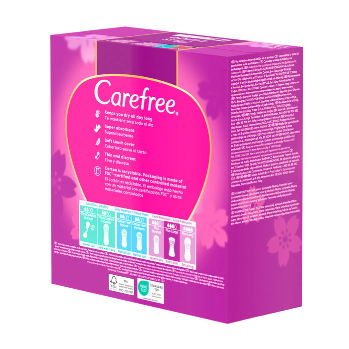 Carefree protecteur maxi frais 64 u