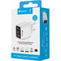 Sandberg - Chargeur Secteur Double Port USB-C/USB 35W (2 en 1) - Affichage de la Puissance - Pour Smartphone et Tablette
