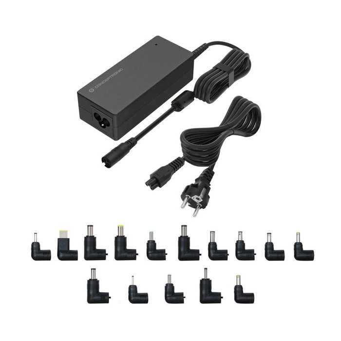 Conceptronic OZUL08B15 Chargeur Universel Portable 90W avec 15 Connecteurs pour Ordinateur Portable Conceptronic OZUL08B15 Chargeur Universel Portable 90W avec 15 Connecteurs pour Ordinateur Portable