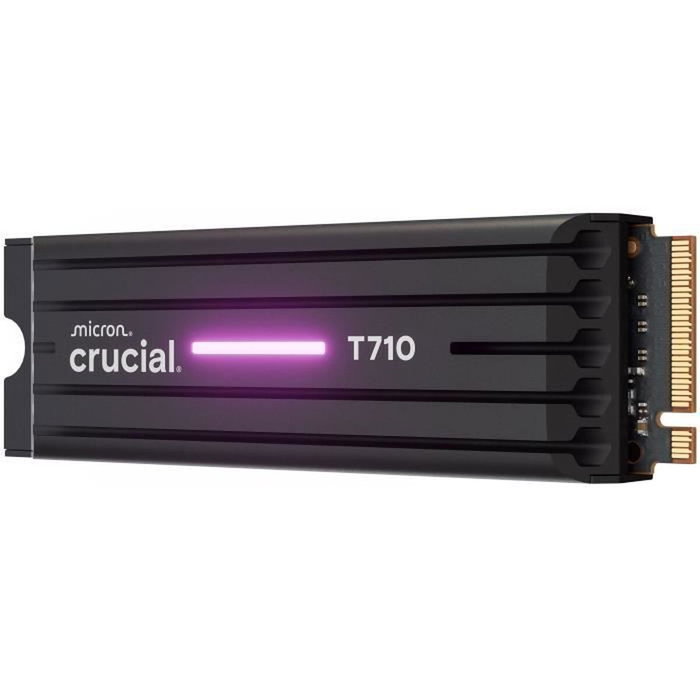 Crucial SSD interne T710 4 TB PCIe Gen5 NVMe M.2 avec dissipateur thermique