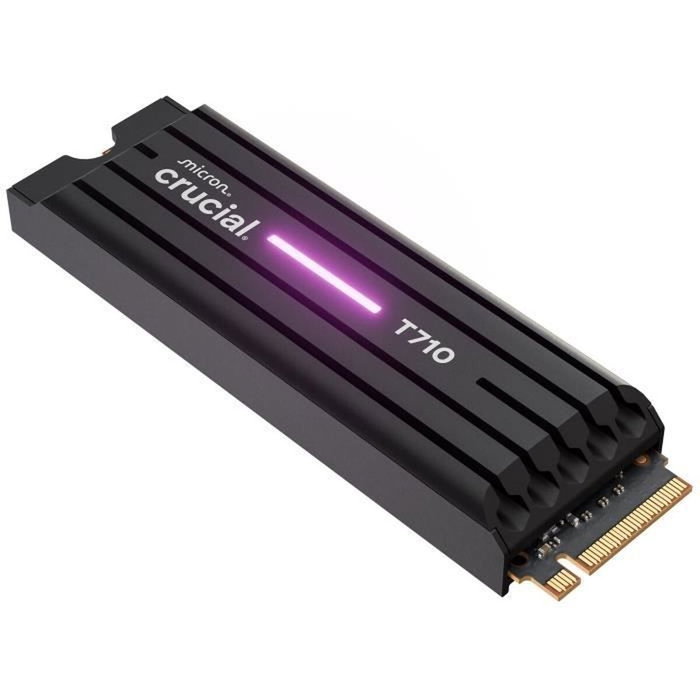 Crucial SSD interne T710 4 TB PCIe Gen5 NVMe M.2 avec dissipateur thermique